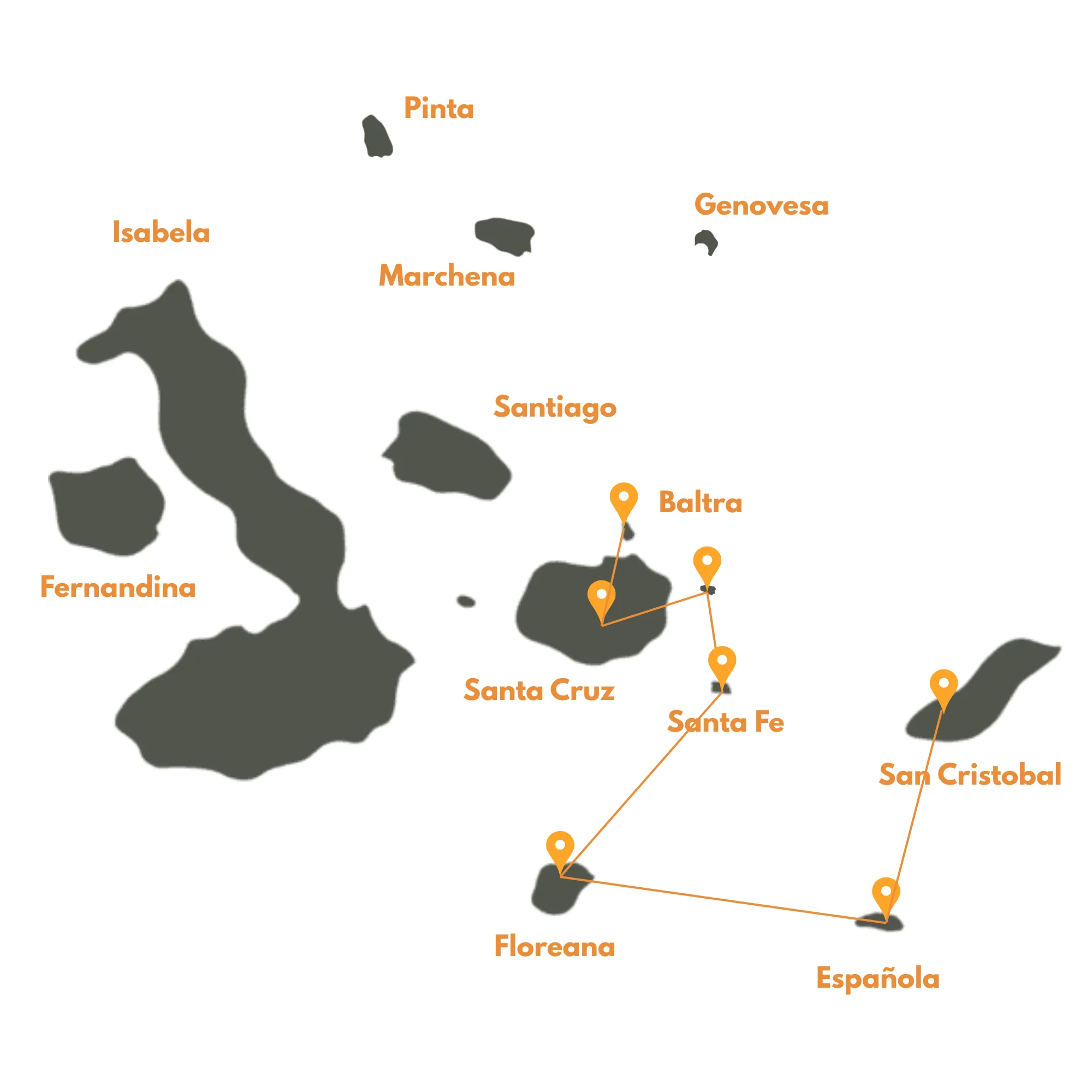 Southern Route map aboard EcoGalaxy